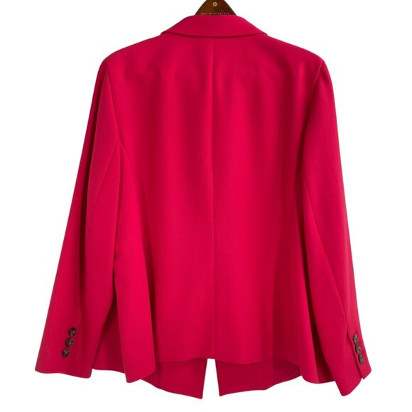 Talbots Pink Career One Button Blazer Womens Size 18W Barbiecore Bold Modern - Picture 3 of 8